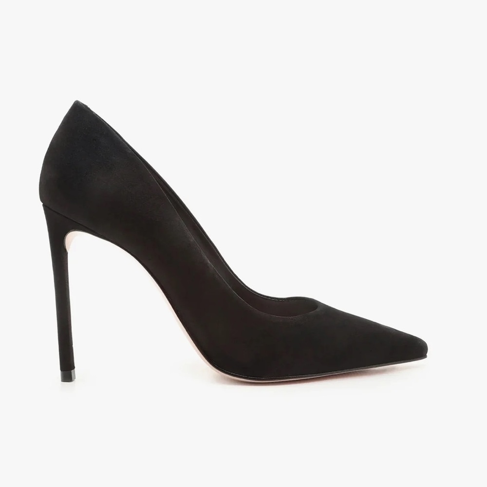 SCHUTZ Black Stiletto Suede Heels